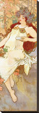 Fall Stretched Canvas Print by Alphonse Mucha