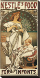 Nestle's Food for Infants Stretched Canvas Print by Alphonse Mucha