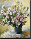 Vase of Flowers Stretched Canvas Print by Claude Monet