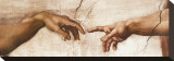 La création d'Adam Reproduction transférée sur toile : par Michelangelo Buonarroti 