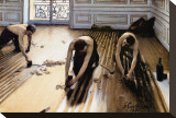 Les raboteurs de parquet Reproduction transférée sur toile : par Gustave Caillebotte
