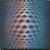 Squares Stretched Canvas Print by Victor Vasarely