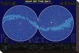 Map of the Sky Stretched Canvas Print