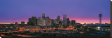 Denver Skyline at Night Stretched Canvas Print