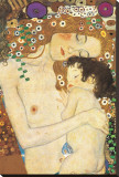 Mother and Child Stretched Canvas Print by Gustav Klimt