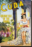 Cuba, Holiday Isle of the Tropics Stretched Canvas Print