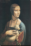 Dama con Ermellino Stretched Canvas Print by Leonardo da Vinci 