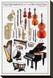 Instruments of the Orchestra Stretched Canvas Print