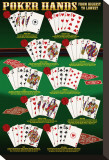 Poker Hands Stretched Canvas Print