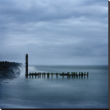Jetty in Blue Stretched Canvas Print by Shane Settle Jetty in Blue Stretched Canvas Print by Shane Settle