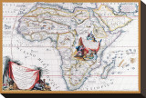 Cartes de l'Afrique Reproduction transférée sur toile par Vincenzo Coronelli