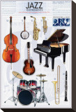 Jazz Instruments Płótno naciągnięte na blejtram - reprodukcja Jazz Instruments Płótno naciągnięte na blejtram - reprodukcja