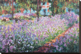 Jardin de Monet Stretched Canvas Print by Claude Monet