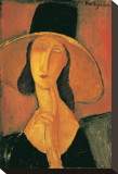 Jeanne Hebuterne Stretched Canvas Print by Amedeo Modigliani