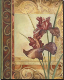 Purple Irises Stretched Canvas Print by Louise Montillio