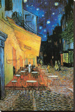 The Café Terrace on the Place du Forum, Arles, at Night, c.1888 (detail) Stretched Canvas Print by Vincent van Gogh