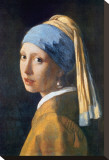 Muchacha con el pendiente de perla Reproducción en lienzo de la lámina por Jan Vermeer Muchacha con el pendiente de perla Reproducción en lienzo de la lámina por Jan Vermeer