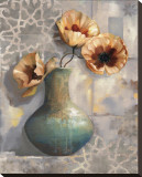 Mediterranean Poppies I Stretched Canvas Print by Louise Montillio