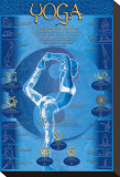 Yoga, Postures and Chakras Stretched Canvas Print