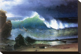 Coast of Emerald Lake Reproduction transférée sur toile par Albert Bierstadt