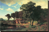Country Mill Reproduction transférée sur toile par Albert Bierstadt