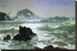 Seal Rock, California Stretched Canvas Print by Albert Bierstadt