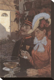 Idyll with Wheat Beer Stretched Canvas Print by Hans Baluschek