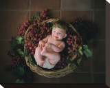 Peel Me A Grape Stretched Canvas Print by Linda Johnson