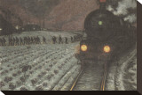 To the Mine Stretched Canvas Print by Hans Baluschek