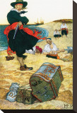 Buried Treasure Stretched Canvas Print by Howard Pyle