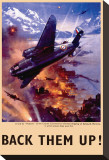 Back Them Up! Raid by Hudsons Bombers on Warships Stretched Canvas Print