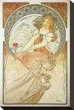 The Arts: La Peinture Stretched Canvas Print by Alphonse Mucha