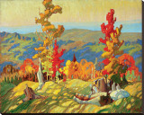 Autumn in the Northland Stretched Canvas Print by Franklin Carmichael