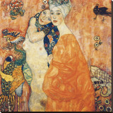 The Girlfriends Reproduction transférée sur toile par Gustav Klimt