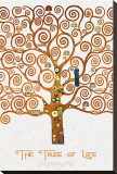 The Tree of Life Pastiche Marzipan Stretched Canvas Print by Gustav Klimt