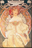 F. Champenois, France, 1898 Stretched Canvas Print by Alphonse Mucha