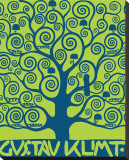 Blue Tree of Life Kunstdruk op gespannen doek van Gustav Klimt Blue Tree of Life Kunstdruk op gespannen doek van Gustav Klimt