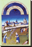 Les Riches Heures du Duc de Berry, Juin Stretched Canvas Print