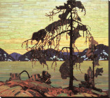 Le pin gris Reproduction transférée sur toile par Tom Thomson