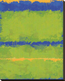 No. 1967 Olive Green Blue Stretched Canvas Print by Carmine Thorner