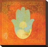 Guilded Hamsa I Leinwand