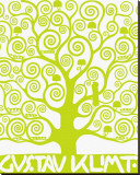 Green Tree of Life Stretched Canvas Print by Gustav Klimt