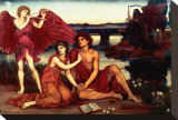 Love's Passing Reproduction transférée sur toile : par Evelyn De Morgan