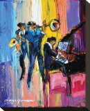 Jazz for Lovers Stretched Canvas Print by Maya Green