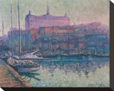 Le Bassin Louise, Quebec 1923 Stretched Canvas Print by Suzanne Duquet