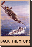 Back Them Up! Capture of a Submarine by a Lockheed Hudson Stretched Canvas Print