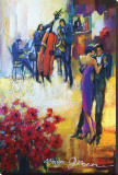The Dance of Love Stretched Canvas Print by Maya Green