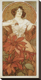 The Precious Stones: Le Rubis Stretched Canvas Print by Alphonse Mucha