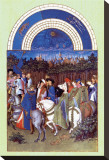 Les Riches Heures du Duc de Berry, Mai Stretched Canvas Print