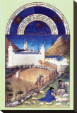 Les Riches Heures du Duc de Berry, Juillet Stretched Canvas Print